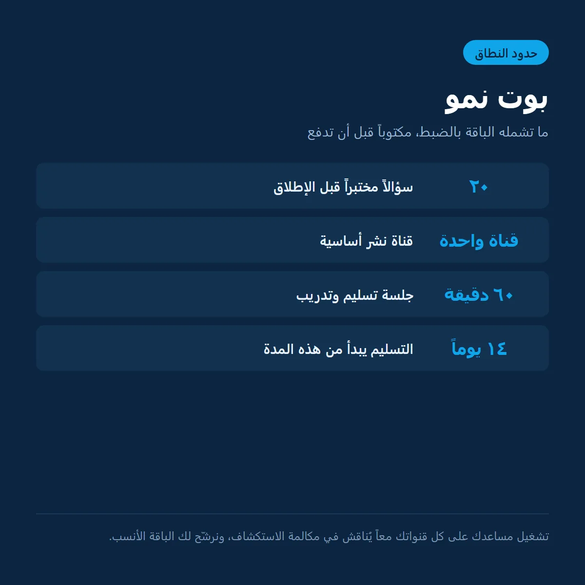 بوت نمو، مساعد أعمال بلوحة متابعة واختبار قبل الإطلاق صورة 3