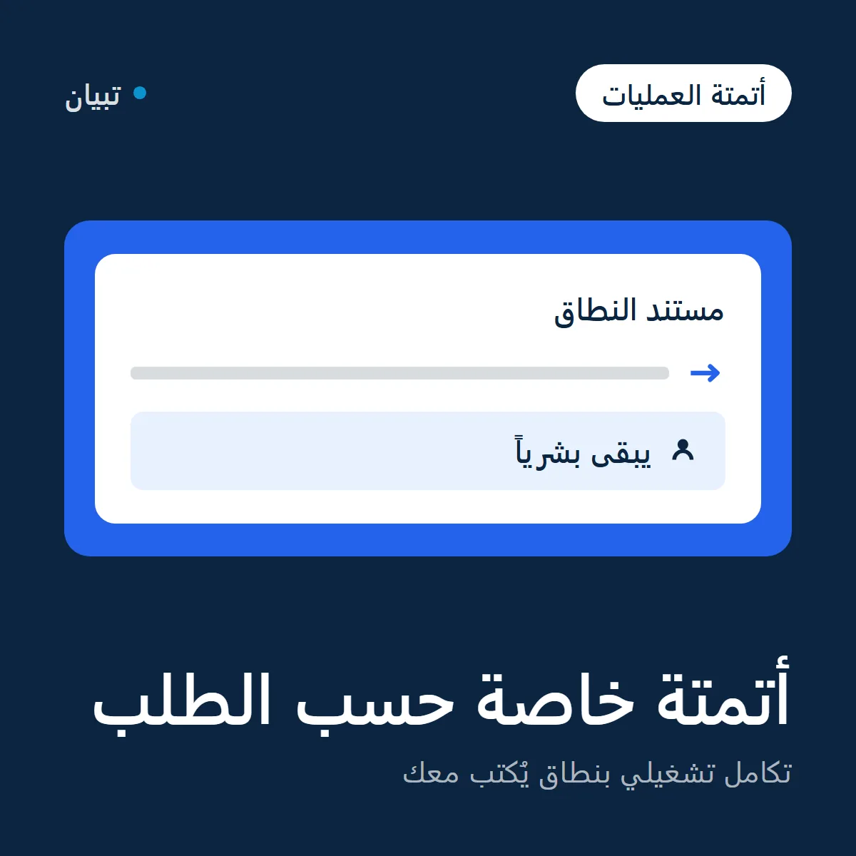 أتمتة خاصة حسب الطلب، تكامل تشغيلي بنطاق يُكتب معك صورة 1