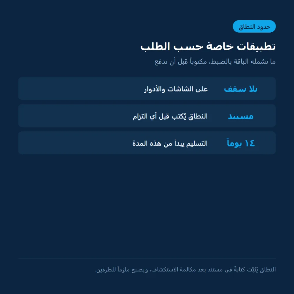 تطبيقات خاصة حسب الطلب، نظام داخلي بنطاق يُكتب معك صورة 2