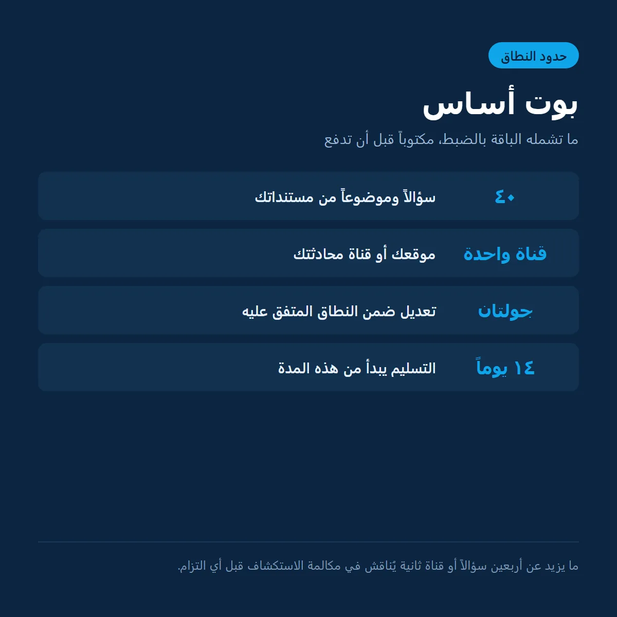 بوت أساس، مساعد ذكي يجيب عملاءك من مستنداتك صورة 3